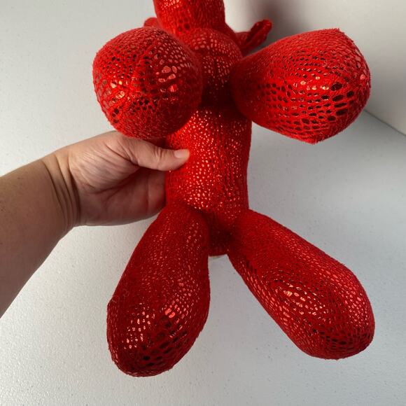 Dan Dee Red Reindeer Balloon Animal Plush Holiday Christmas Sparkle Shimmer 14" - Picture 6 of 11